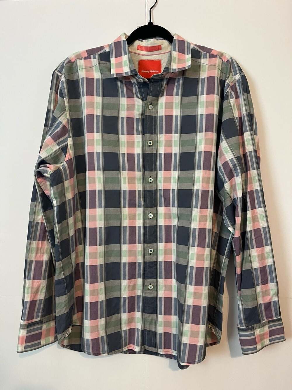 Tommy Bahama Plaid Long Sleeve Button Down Shirt Size Large